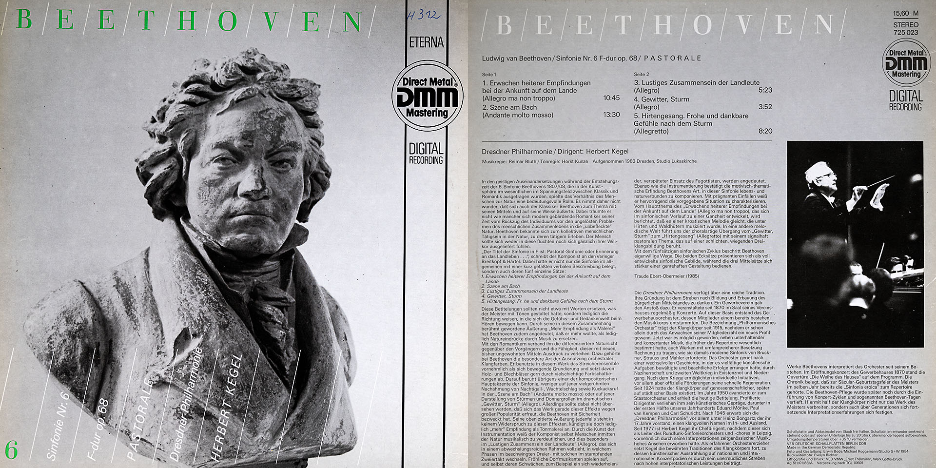 Beethoven - Sinfonie Nr. 6 F - dur op. 68 / Pastorale - Dresdner Philharmonie, Dirigent  Herbert Kegel